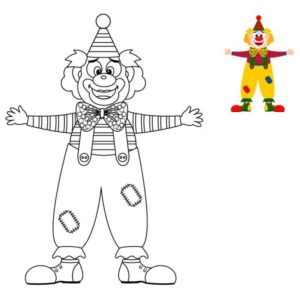 Раскраска Клоун | Раскраски игрушек для детей. Разукрашки игрушек