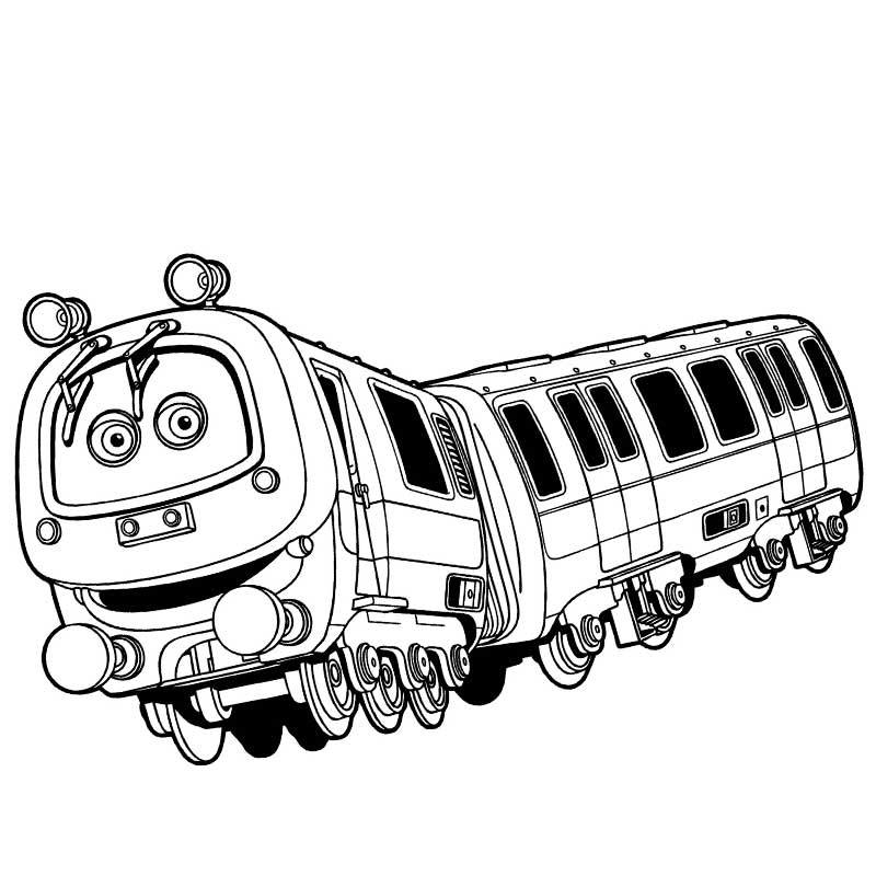 Раскраска Дети в поезде | Раскраски из мультфильма Паровозик из Ромашково