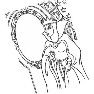 снежная королева смотрит в зеркало