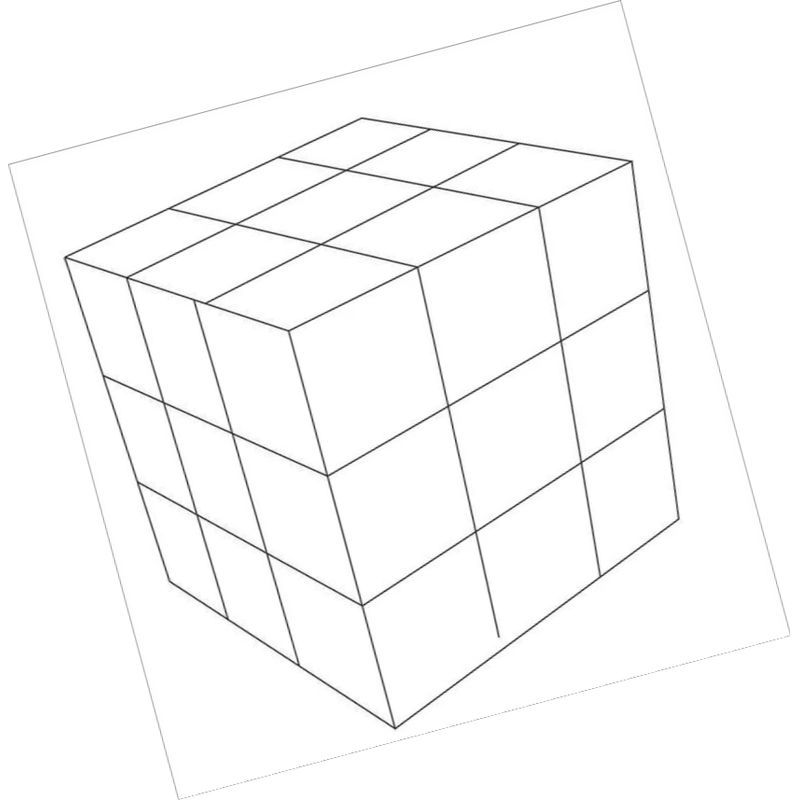 собранный кубик рубик
