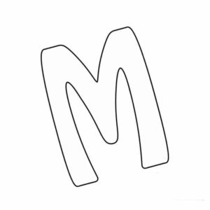 Современная буква м