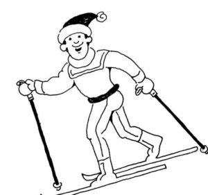 спортивный лыжник