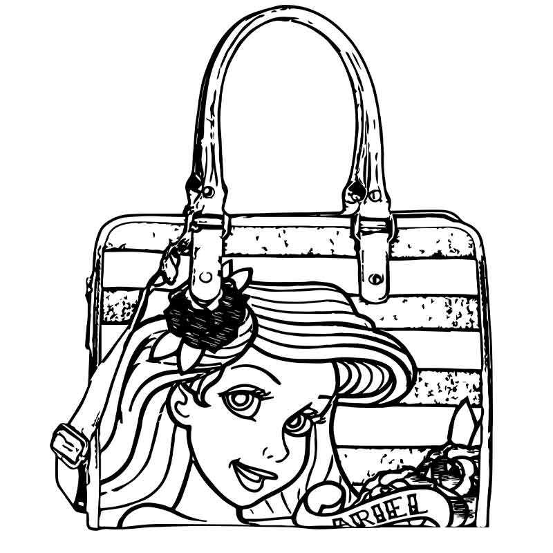 сумочка с рисунком девушки