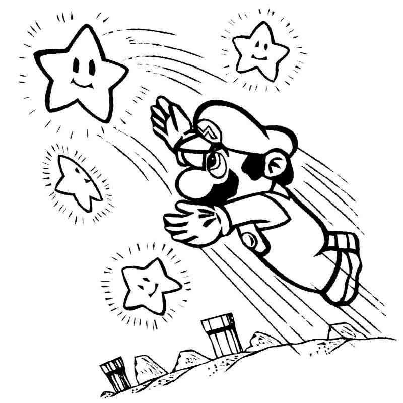 Супер Марио ловит звездочки