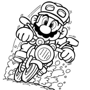 Супер Марио на мотоцикле