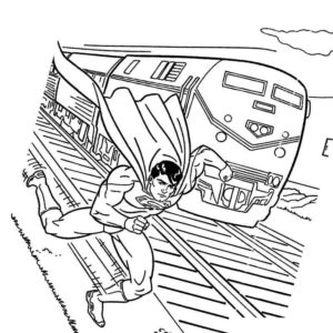 Супермен бежит быстрее поезда