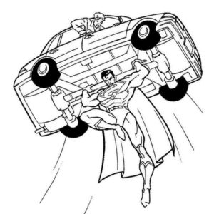 супермен поднял машину