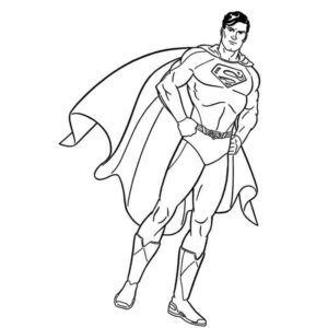 супермен в костюме и плаще