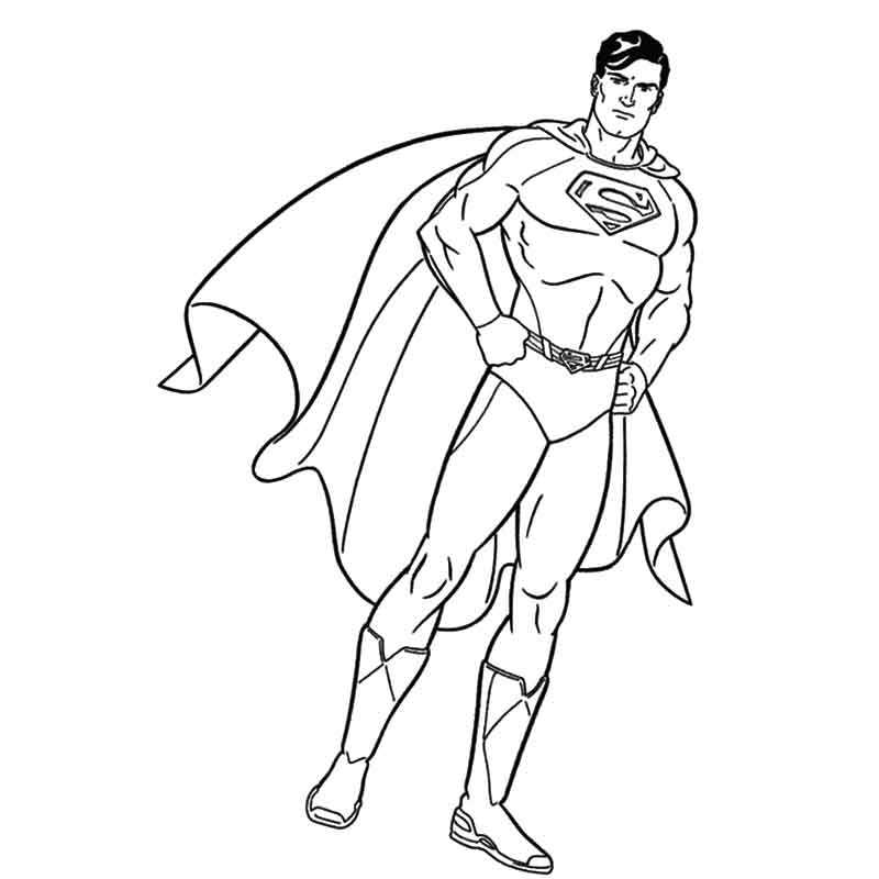 супермен в костюме и плаще
