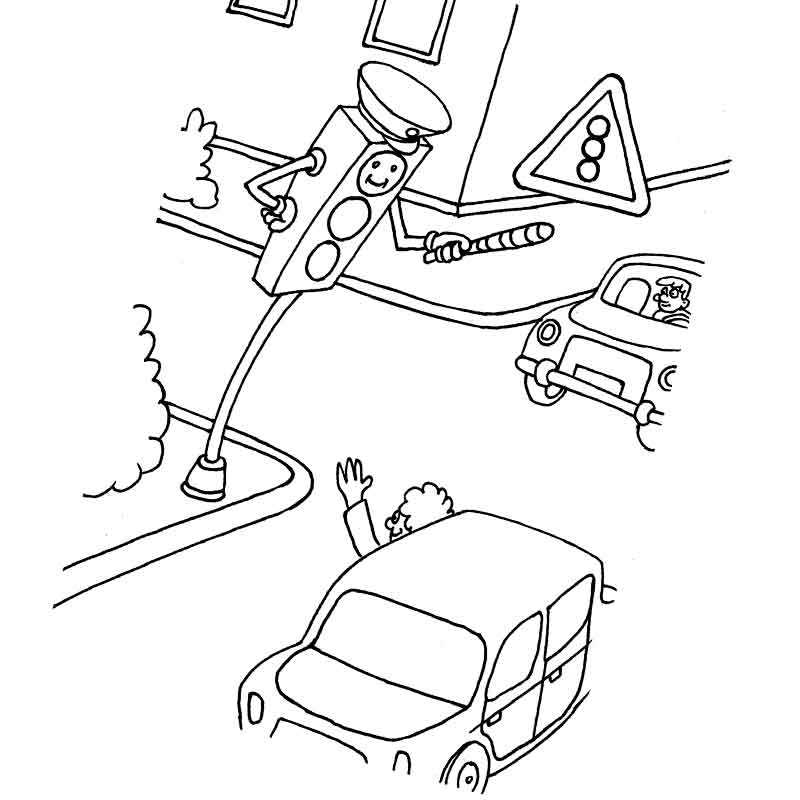 Светофор: Онлайн-раскраска по правилам дорожного движения | В детский сад