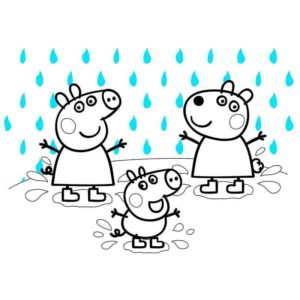 Свинка пеппа под дождем