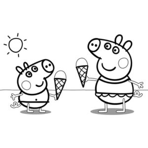 Свинки кушают мороженку