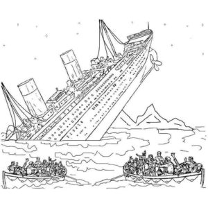 тонущий корабль Титаник