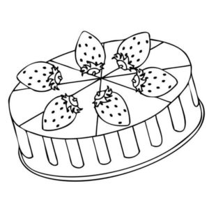 торт с клубникой