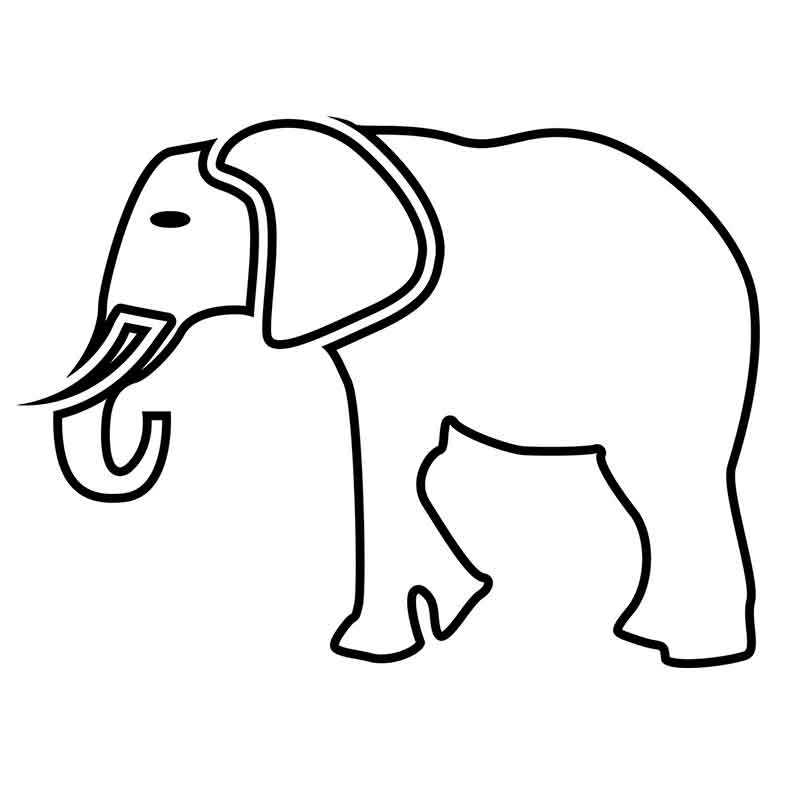 Трафарет слона