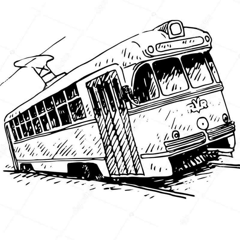 Трамвай старый