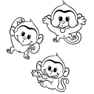 три маленьких обезьянки