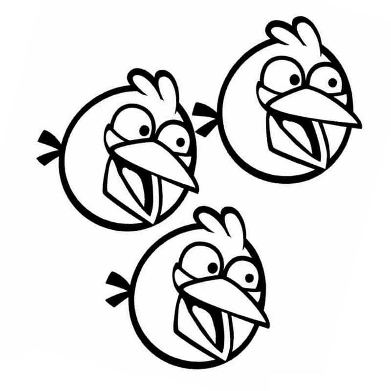 Скачать и распечатать раскраску Энгри Бердс / Angry Birds