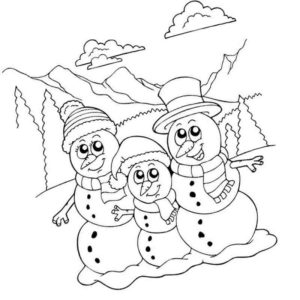три веселых снеговика
