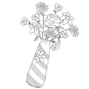 ваза с букетом цветов