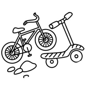 велосипед и самокат
