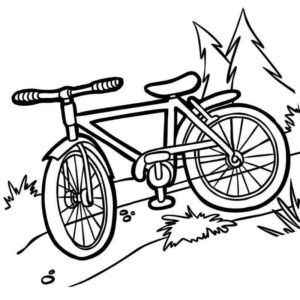 велосипед в лесу