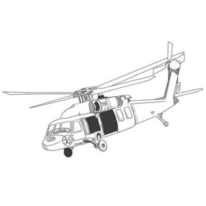 Вертолет с открытыми дверьми