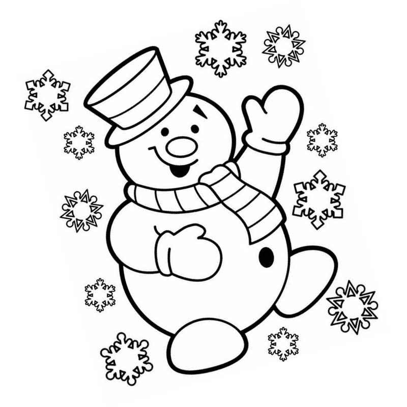 веселый снеговик на новый год