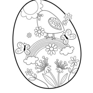 весенний рисунок на яйце