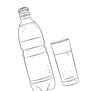 вода в бутылке и стакане