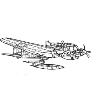Военный самолет бомбадироащик Хейнкель НЕ-111Н-22