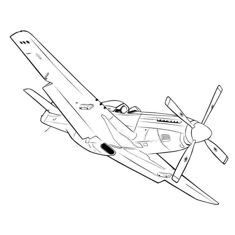 Военный самолет с пропеллером
