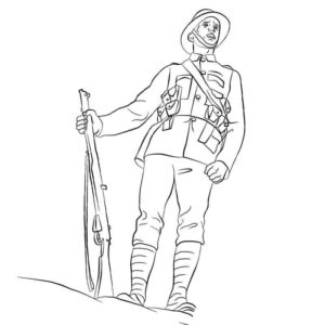 военный солдат с винтовкой