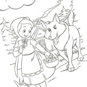 Волк и девочка с пирожками