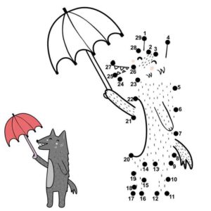 Волк с зонтиком