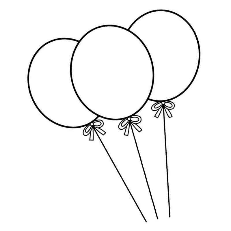 Раскраска для детей 3-4 года воздушные шарики распечатать