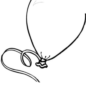 воздушный шар на веревочке