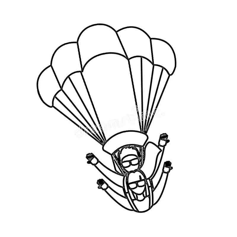Взрослый парашютист