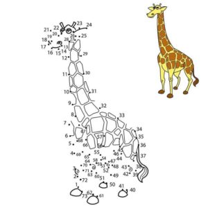 Взрослый жираф по номерам