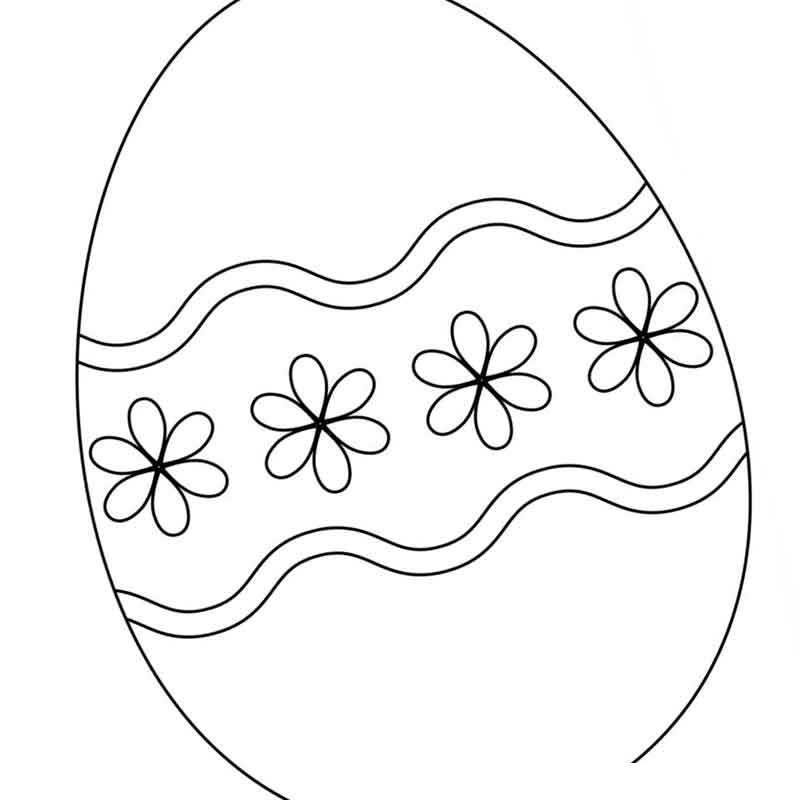 Простые раскраски «Пасхальные яйца» – распечатать для детей