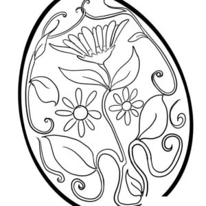 яйцо с узорами и цветком