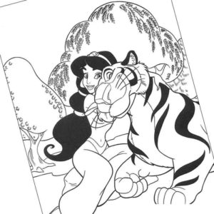 Жасмин и большой тигра Раджа