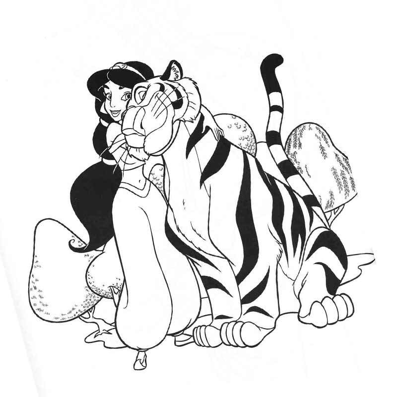 Жасмин с тигром Дисней