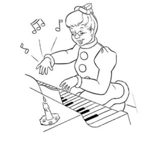 женщина играет на музыкальном инструменте