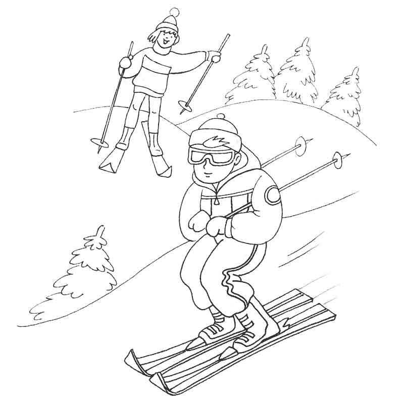Зимние забавы лыжника