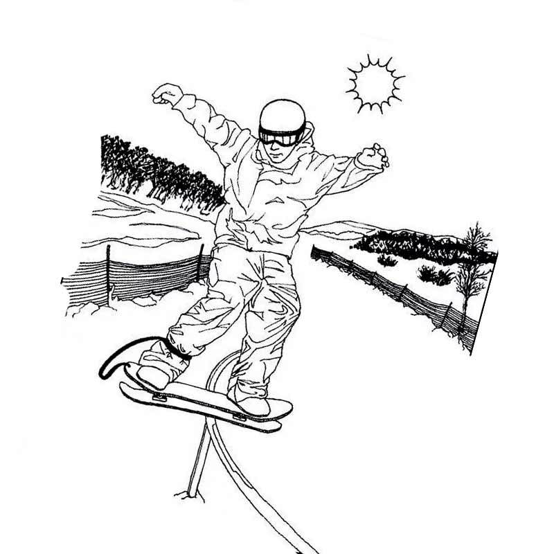 Зимний вид спорта на сноуборде