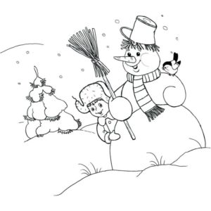 зимняя сказка живой снеговик и мальчик