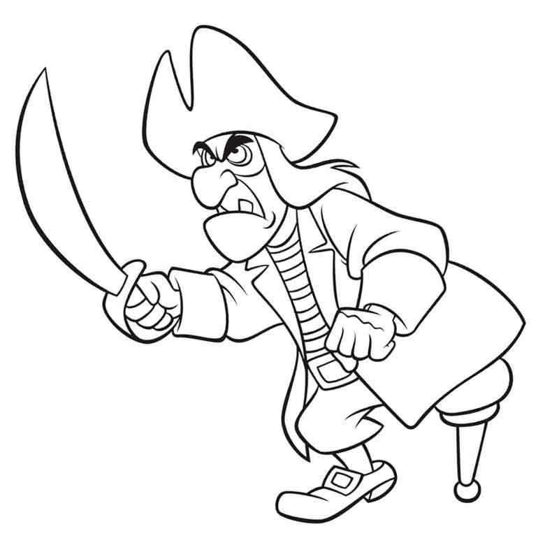 злой пират с мечом