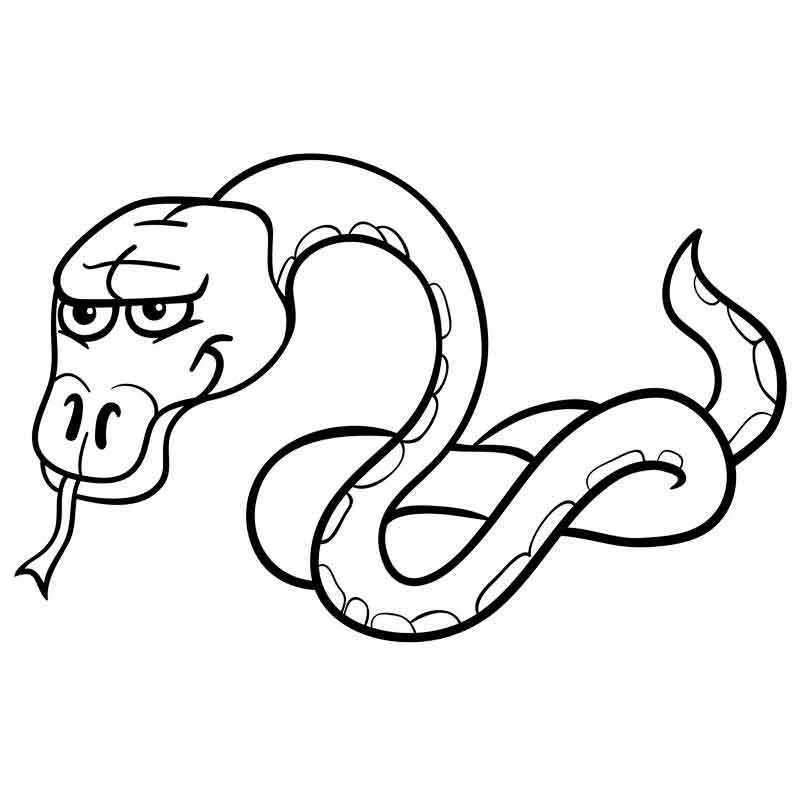 Змея показывает язык