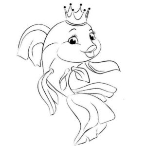 золотая рыбка в короне